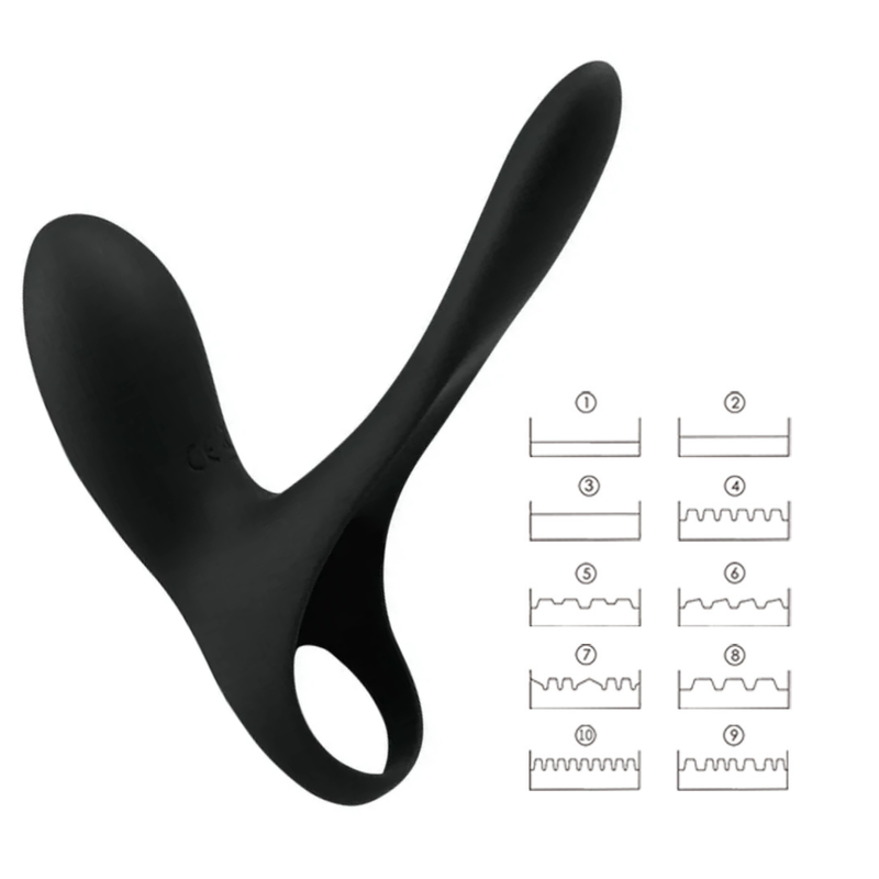 Anel Peniano com Vibro e Controle - Vibrador de Silicone Macio - Kaifutong