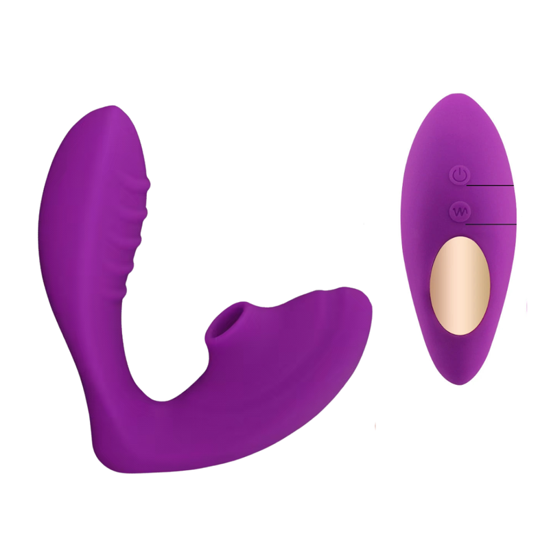 Sugador de Clitóris e Vibrador Rabbit - 2 em 1 Ponto G e Sucção