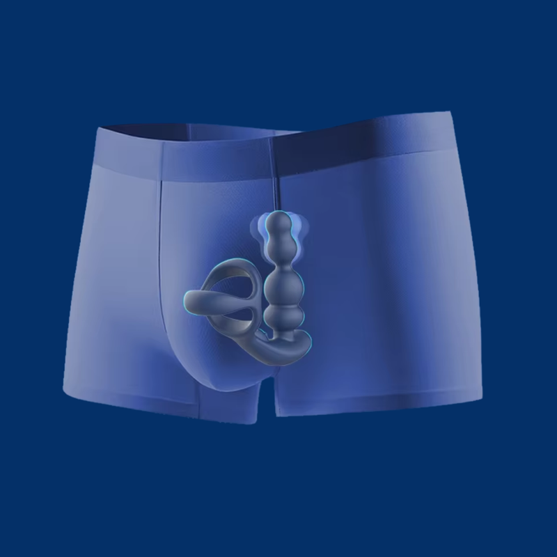 Massageador de Próstata e Anel Peniano - Vibrador com App Celular - Kushor Giratório 360