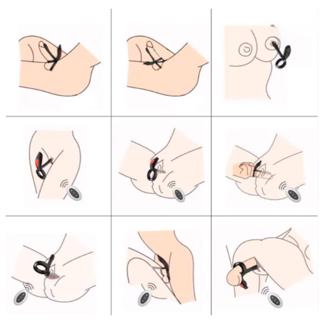 Anel Peniano Vibratório com App - Vibrador para Casal Duplo Motor