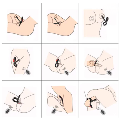 Anel Peniano Vibratório com App - Vibrador para Casal Duplo Motor