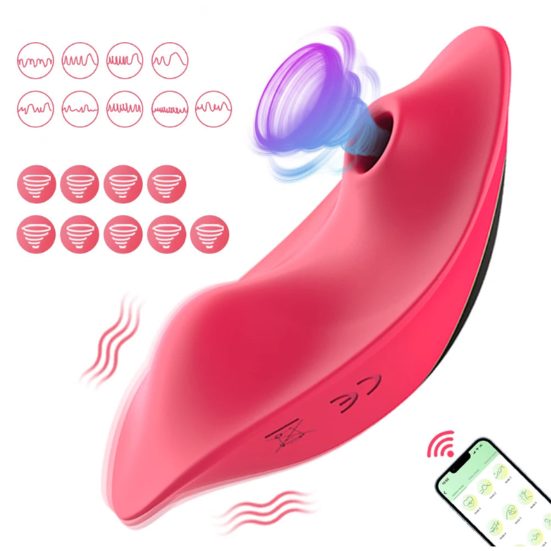 Vibrador de Calcinha com Controle - Estimulador de Clitóris e Sugador