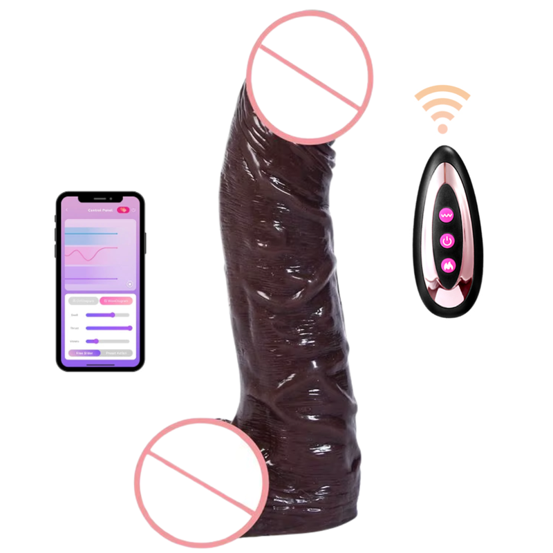 Vibrador com Vai Vem - Pênis Realístico com Controle Remoto 21 cm e 9 Vibrações