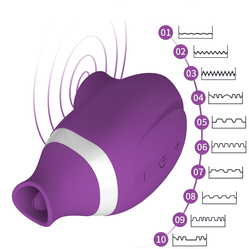 Sugador de Clitóris com Língua - Vibrador 2 em 1 e Estimulador