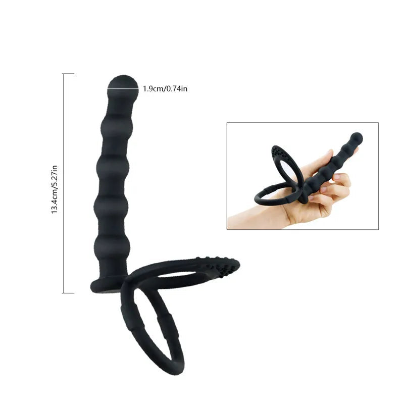 Vibrador Strapless Duplo - Consolo e Plug Anal para Casal - Strapless
