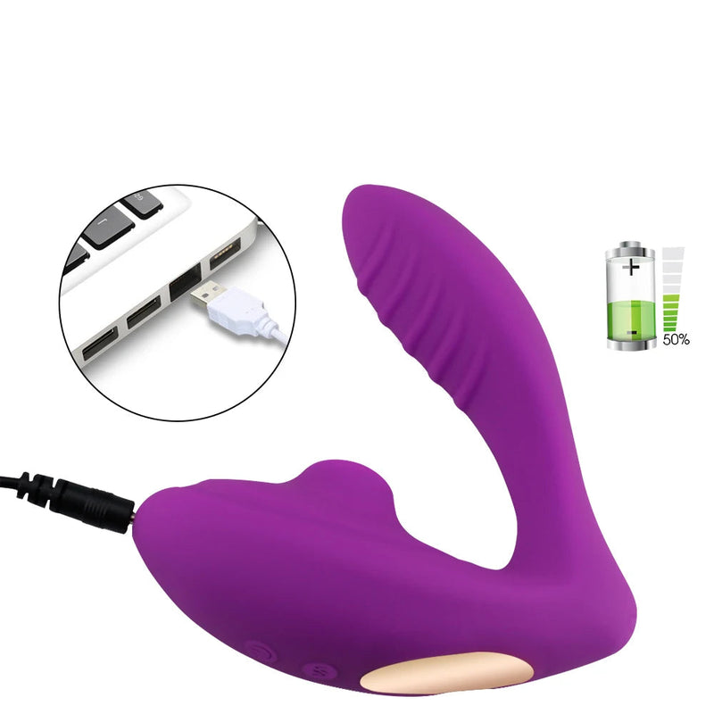Sugador de Clitóris e Vibrador Rabbit - 2 em 1 Ponto G e Sucção