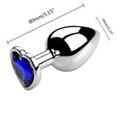 Plug Anal com Joia - Estimulador em Metal com Diamante para Iniciantes 3 Tamanhos