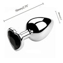 Plug Anal com Joia - Estimulador em Metal com Diamante para Iniciantes 3 Tamanhos