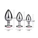 Plug Anal com Joia - Estimulador em Metal com Diamante para Iniciantes 3 Tamanhos